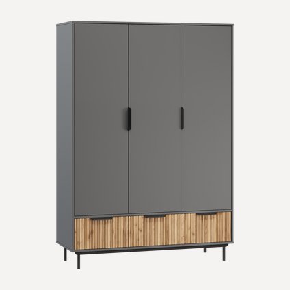 Распашной шкаф Леванте-3 Grey