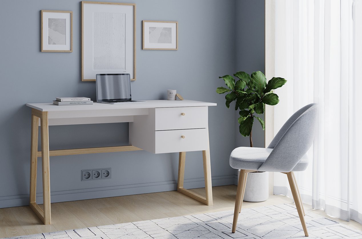 Письменный стол Берлин-7 Белый – купить в Москве по цене 16 990 рублей ...