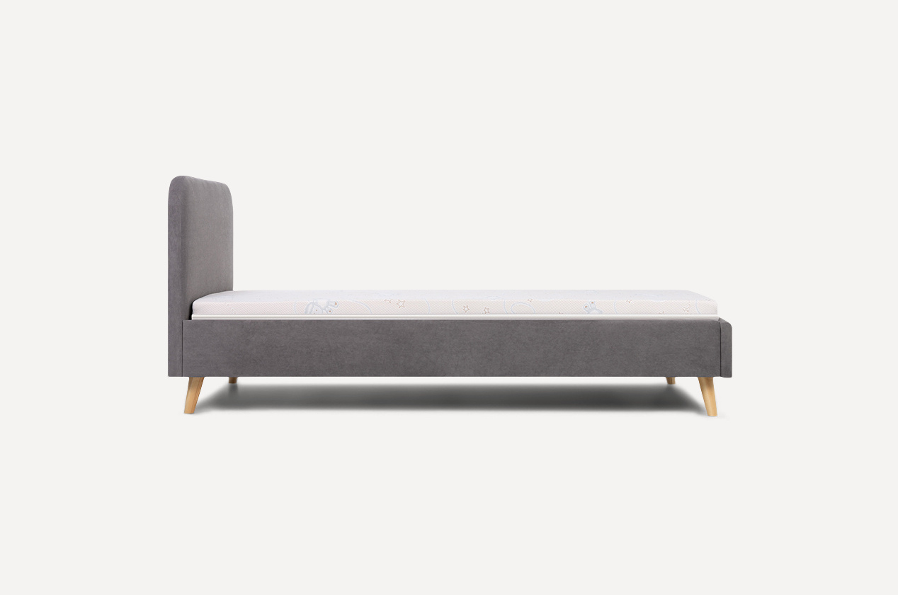 Кровать Лайтси 120 Velvet Grey – купить в Москве по цене 25 990 рублей ...