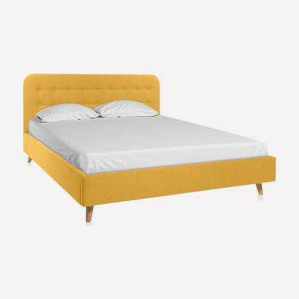 Кровать Динс 140 Velvet Yellow