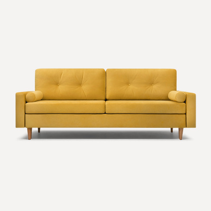 Диван прямой Динс Velvet Yellow