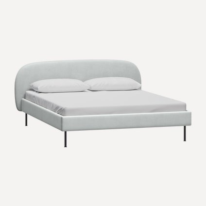 Кровать Берта 140 Velvet Silver