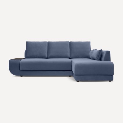 Диван угловой Манхэттен Velvet Navy Blue