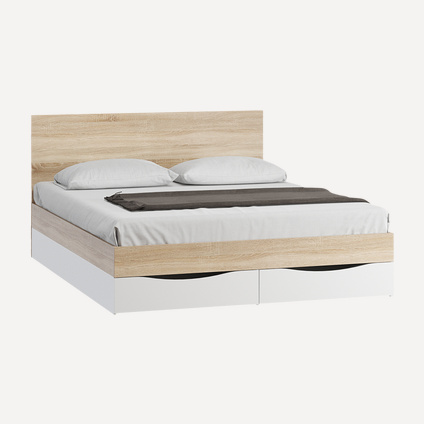 Кровать Томари 160 Дуб Сонома / Белый
