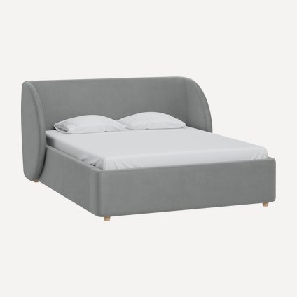 Кровать Юна 160 Barhat Silver