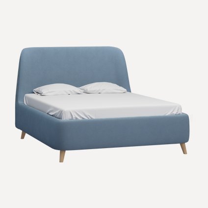 Кровать Молсон 140 Bucle Blue