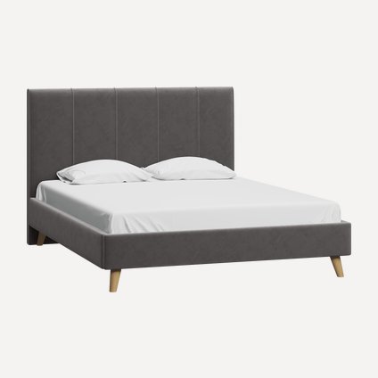 Кровать Шерона-Legs 140 Velvet Grey