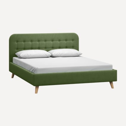 Кровать Динс 140 Velvet Olive