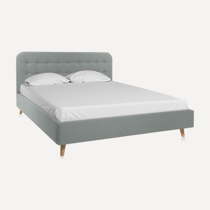 Кровать Динс 140 Velvet Silver