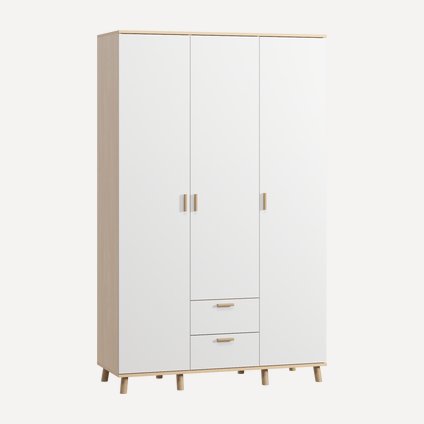 Распашной шкаф Пронто-3-130-210 Plywood White