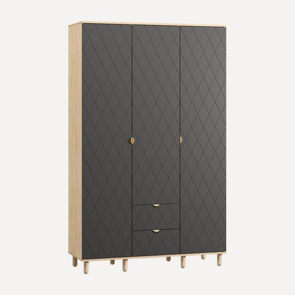 Распашной шкаф Теджонс-3 Diamond Grafit