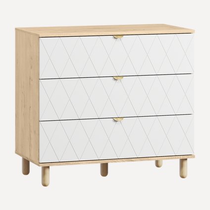 Комод Теджонс-3 Diamond Milk