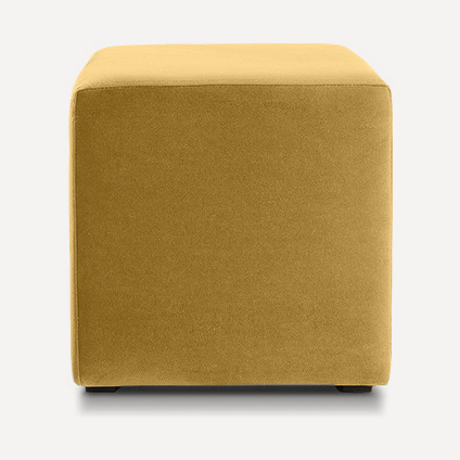 Пуф Куб Velvet Yellow