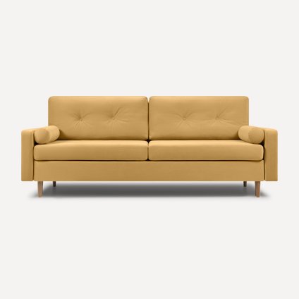 Диван прямой Динс Velvet Yellow
