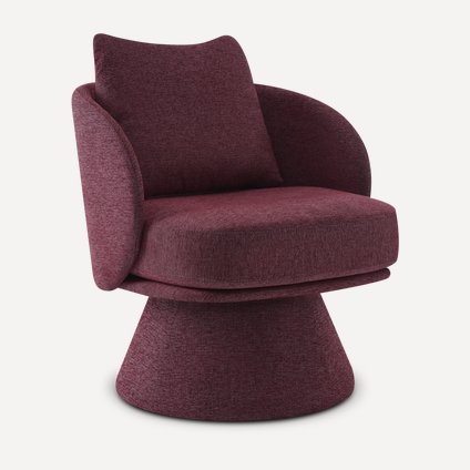 Кресло поворотное Асвен Textile Plum