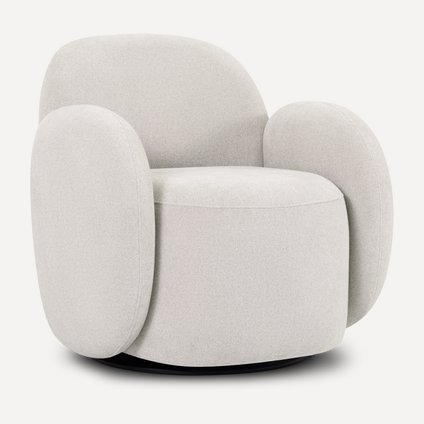 Кресло поворотное Теоп Bucle White