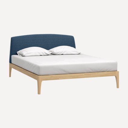 Кровать Одли 140 Textile Navy Blue