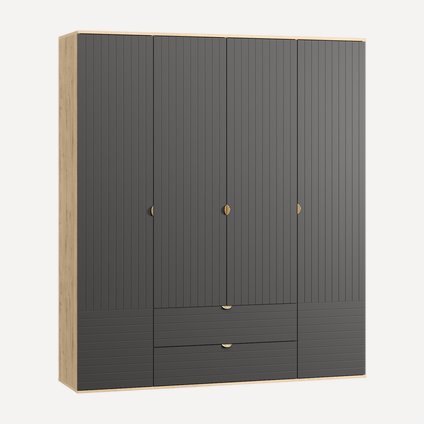 Распашной шкаф Монблан-4 Line Grafit