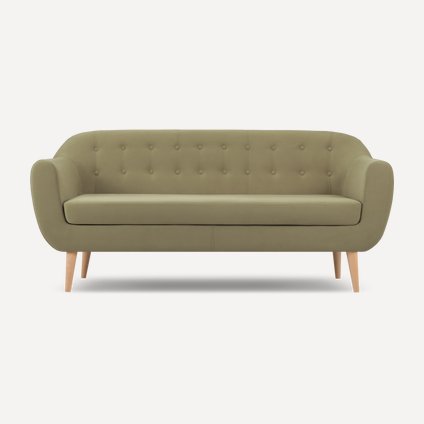 Диван прямой Роттердам-3 Velvet Olive