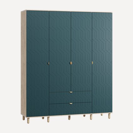 Распашной шкаф Теджонс-4 Deco Aquamarine
