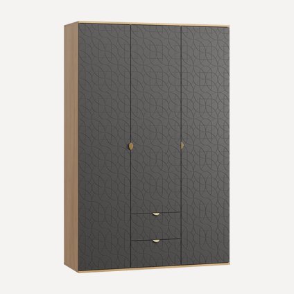 Распашной шкаф Монблан-3 Lunge Grafit Oak