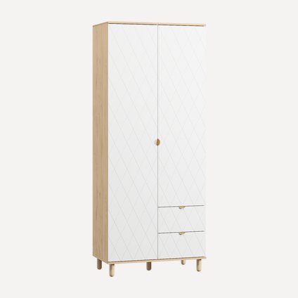 Распашной шкаф Теджонс-2 Diamond Milk