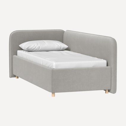 Кровать Кейла 120 Velvet Silver