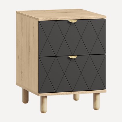 Тумба прикроватная Теджонс Diamond Grafit