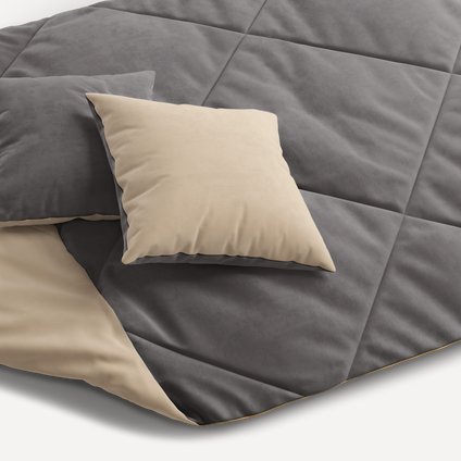 Топпер для дивана Сони-1 Velvet Beige-Grey