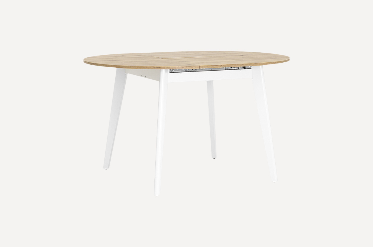 Кухонный стол Рондо Дуб/ Белый – купить в Москве по цене 15 990 рублей ...
