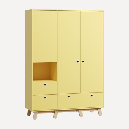 Распашной шкаф Анджи-3 Mustard
