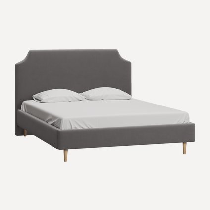 Кровать Адона-Legs 140 Velvet Grey