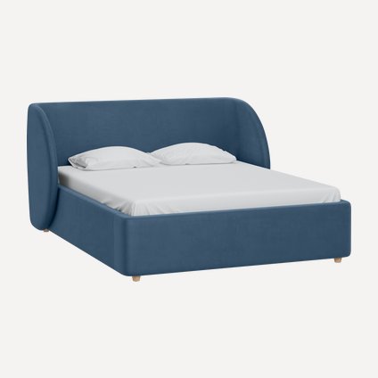 Кровать Юна 160 Barhat Navy Blue
