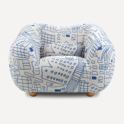 Кресло Тут Рядом Дом Сине-бежевый