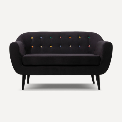 Диван прямой Роттердам Velvet Black