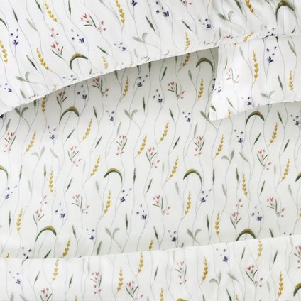 Простыня на резинке Pick&Pair Field-White 160x200