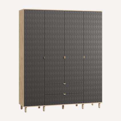 Распашной шкаф Теджонс-4 Leaf Grafit