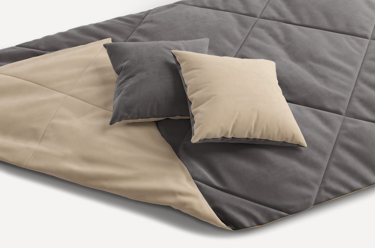 Топпер для дивана Сони-1 Velvet Beige-Grey – купить в Москве по цене 5 ...