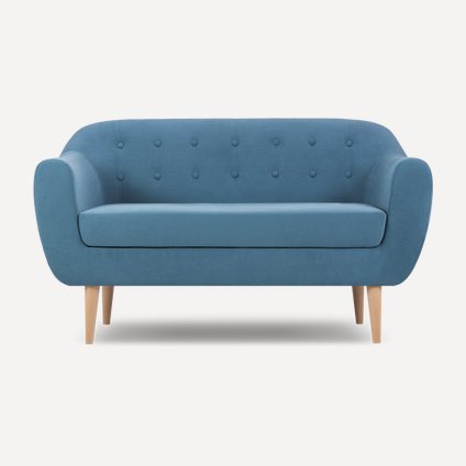 Диван прямой Роттердам Velvet Blue