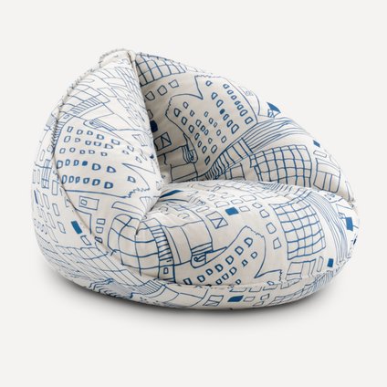 Кресло Тут Рядом Мечта Сине-бежевое