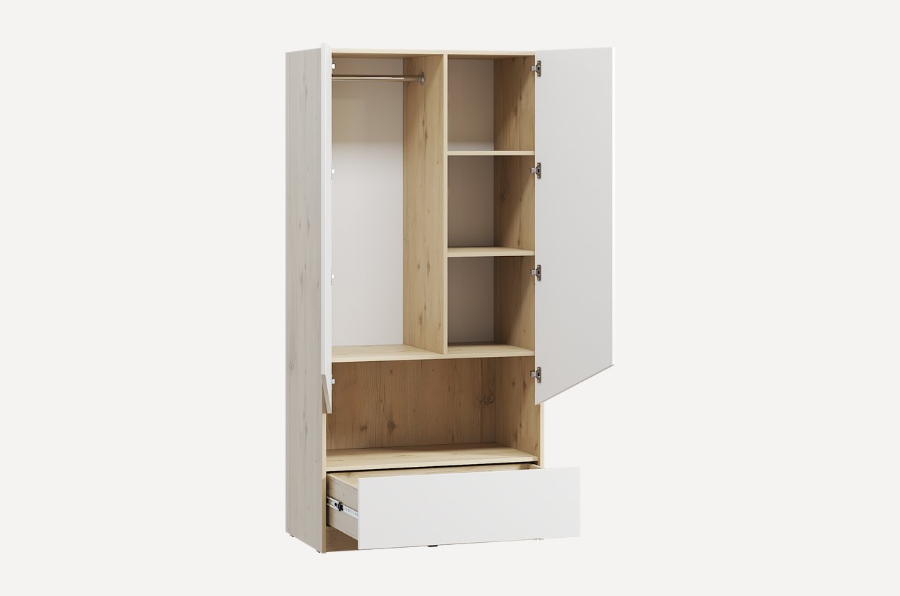 Распашной шкаф Пенни-2 White – купить в Москве по цене 22 990 рублей в ...