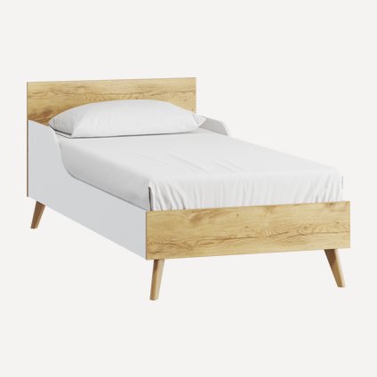 Кровать Нордик 90 Wood White