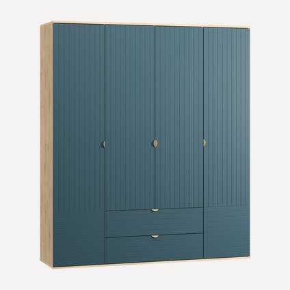 Распашной шкаф Монблан-4 Line Aquamarine