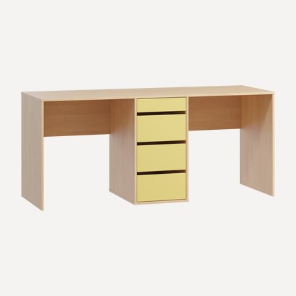 Письменный стол Пенни-3 Plywood Mustard