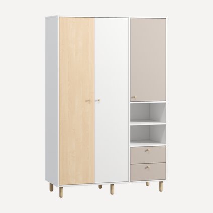 Распашной шкаф Дикинс-3 Latte Plywood