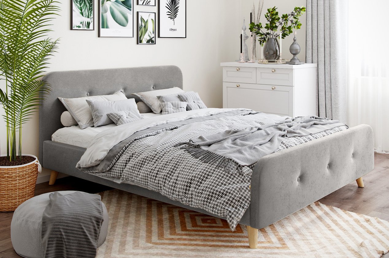 Кровать Плиди 140 Velvet Grafit – купить в Москве по цене 26 990 рублей ...