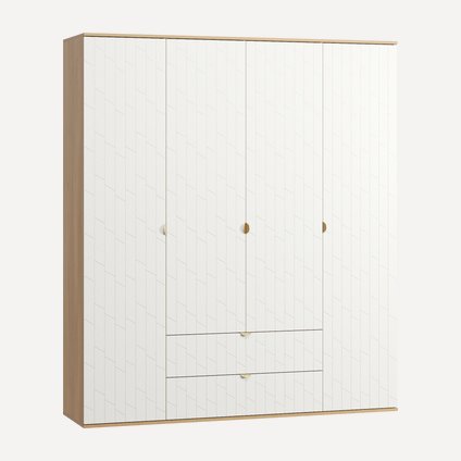 Распашной шкаф Монблан-4 Angle Milk Oak