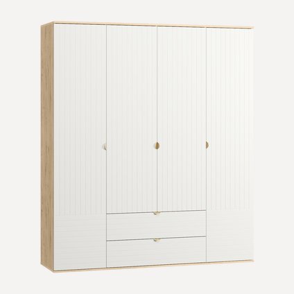 Распашной шкаф Монблан-4 Line Milk