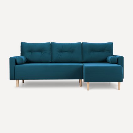 Диван угловой Нумо Velvet Navy Blue