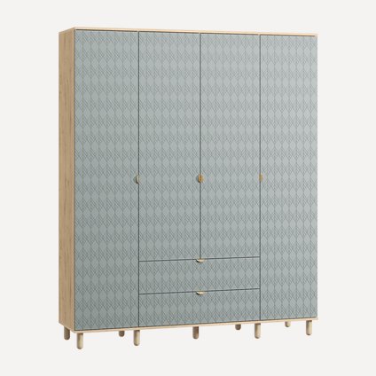 Распашной шкаф Теджонс-4 Leaf Mentol